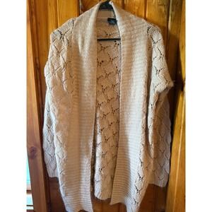 rue21 Women's Light Pink‎ Knit Open Front Cardigan Sweater Size Large